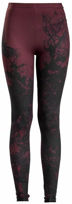 "Built For Comfort" Leggings Zwart-rood Van Black Premium By EMP