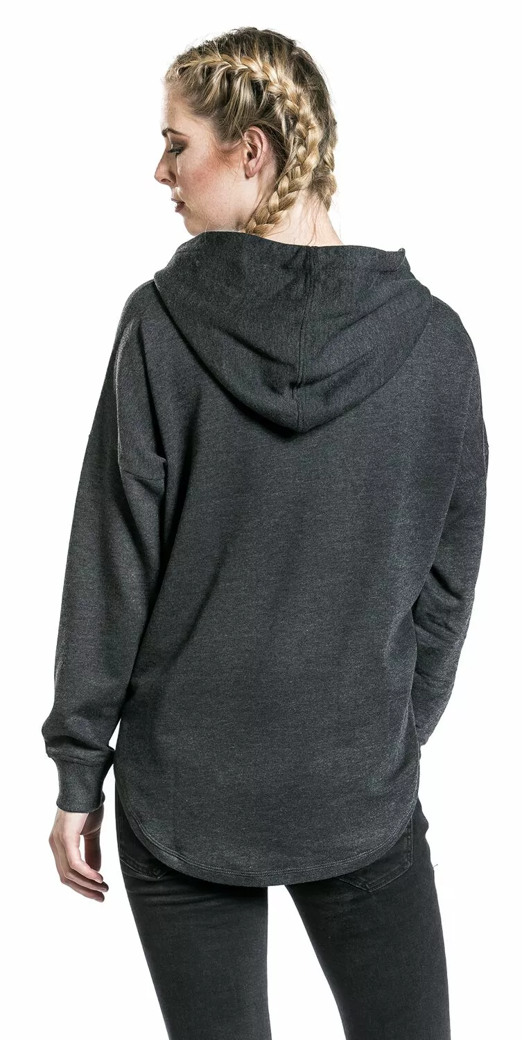 "Oversized Terry Hoodie" Trui Met Capuchon Grijs GemĂȘleerd Van RED By EMP - Afbeelding 5