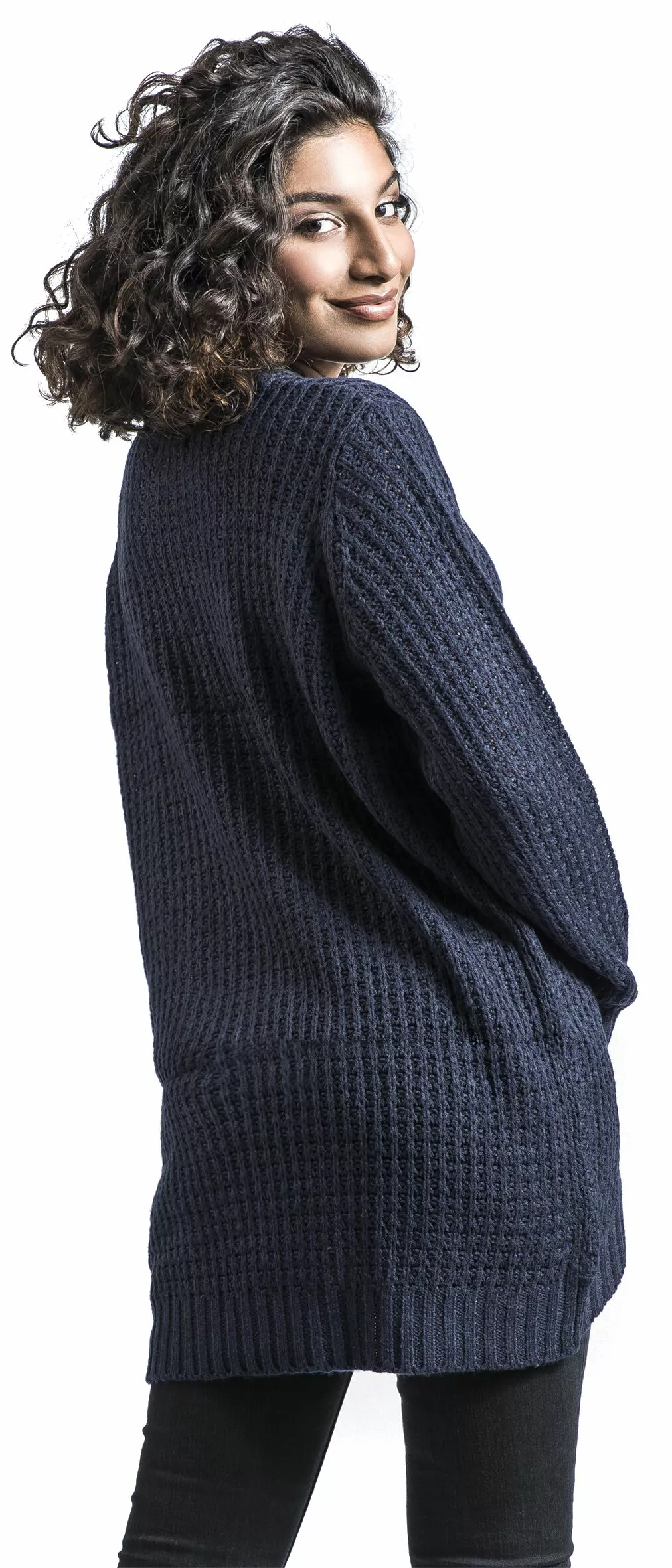 "Dark-Blue Gebreide Trui" Gebreide Trui Navy Van RED By EMP - Afbeelding 5