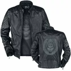 "Book Of Souls Skull" Lederen Jas Zwart Van Iron Maiden