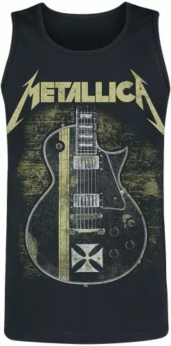 "Hetfield Iron Cross Guitar" Tanktop Zwart Van Metallica