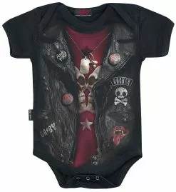 "Baby Biker" Body Zwart Van Spiral