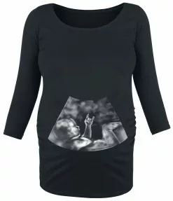 Brandfun Positiekleding "Echo Baby Rockhand" Shirt Met Lange Mouwen Zwart Van Positiekleding