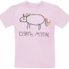 Brandfun Tierisch "Kids - Death Metal Unicorn" T-shirt Lichtroze Van Tierisch