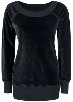 "Velvet Sweater" Sweatshirts Zwart Van Forplay