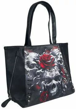 "Skulls N' Roses" Handtas Zwart Van Spiral