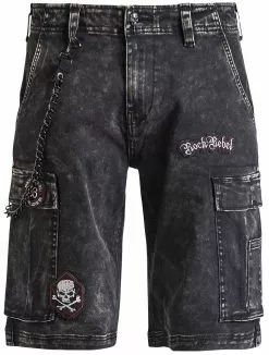"Garageland" Korte Broek Zwart Van Rock Rebel By EMP