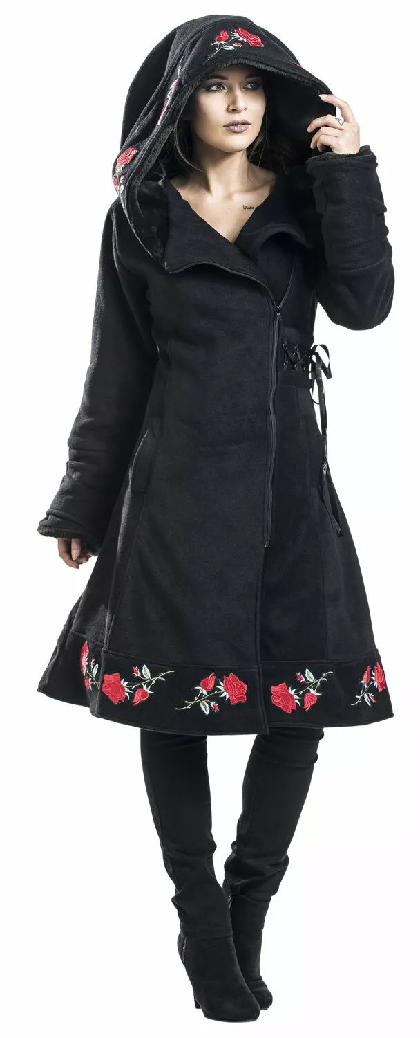 "Emilla Coat" Winterjas Zwart Van Poizen Industries - Afbeelding 8