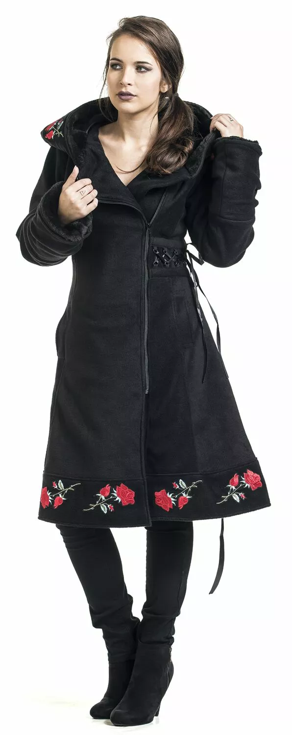 "Emilla Coat" Winterjas Zwart Van Poizen Industries - Afbeelding 9