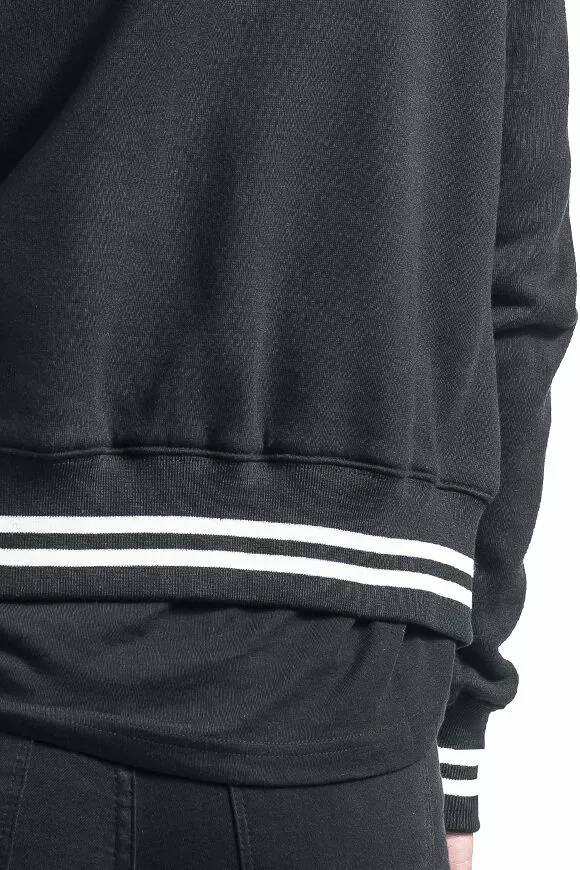 "Ladies College Sweat Jacket" Collegejas Zwart-wit Van Urban Classics - Afbeelding 4