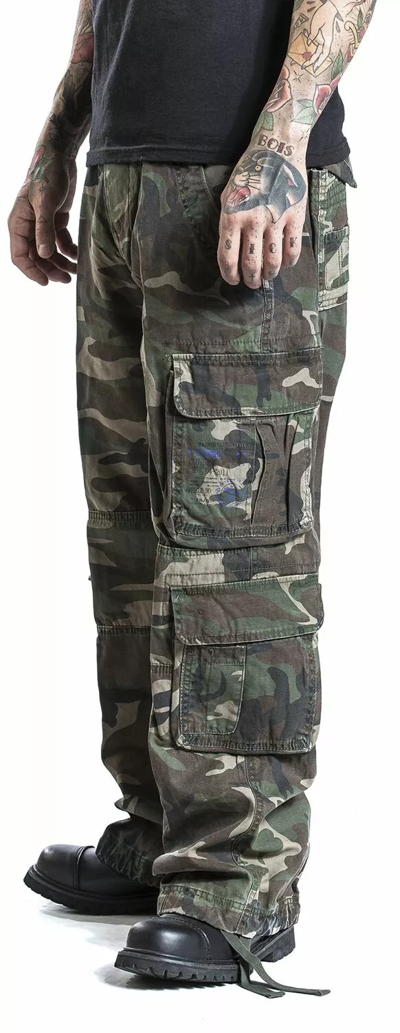 "Pure Vintage Trousers" Cargobroeken Woodland Van Brandit - Afbeelding 9