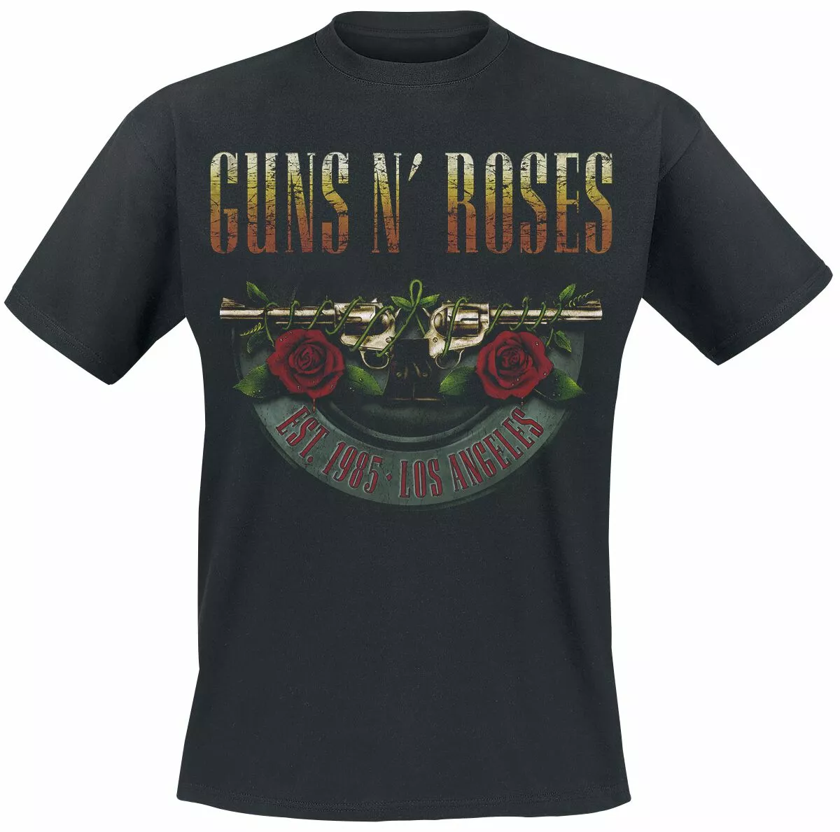 "Logo And Bullet Europe Tour 2017" T-shirt Zwart Van Guns N' Roses