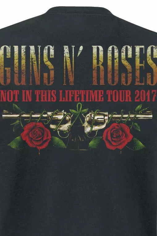 "Logo And Bullet Europe Tour 2017" T-shirt Zwart Van Guns N' Roses - Afbeelding 4