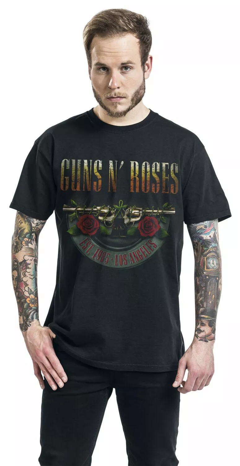 "Logo And Bullet Europe Tour 2017" T-shirt Zwart Van Guns N' Roses - Afbeelding 5