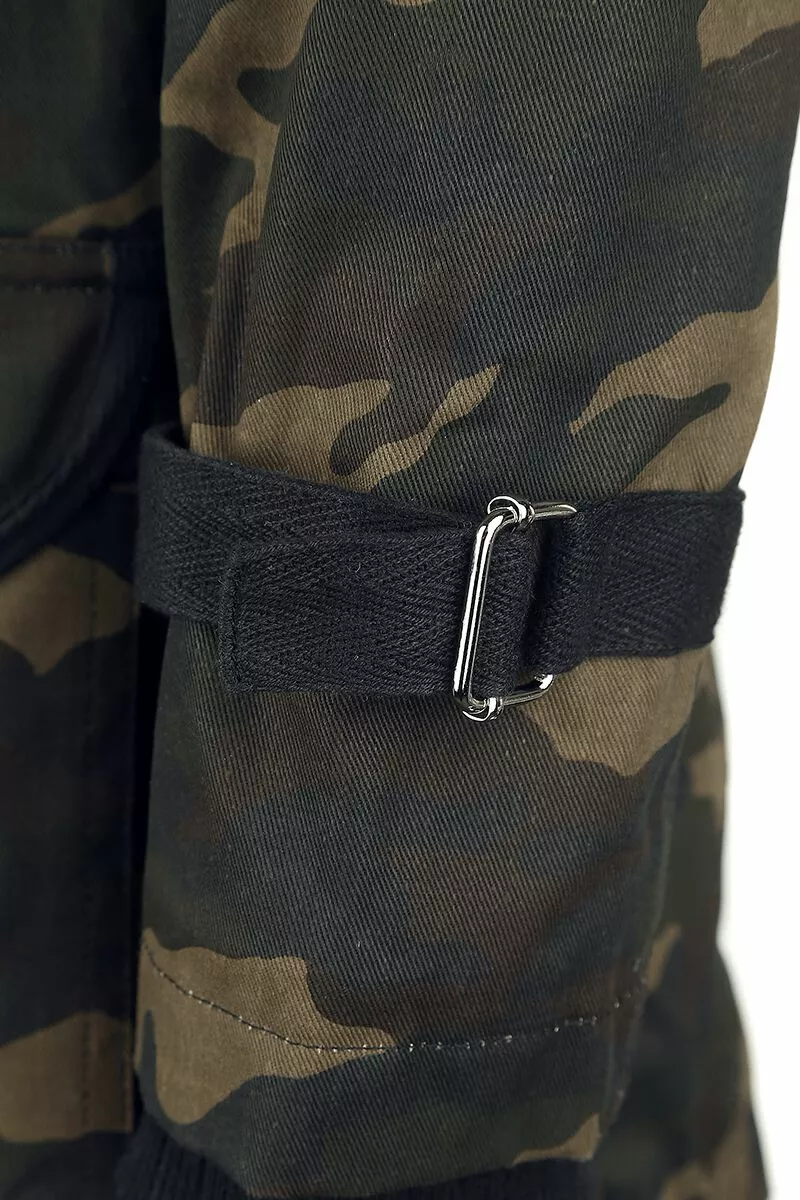 "Multi Pocket Jacket" Winterjas Camouflage Van Gothicana By EMP - Afbeelding 5