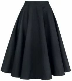 "Paula Skirt" Medium-lengte Rok Zwart Van Hell Bunny