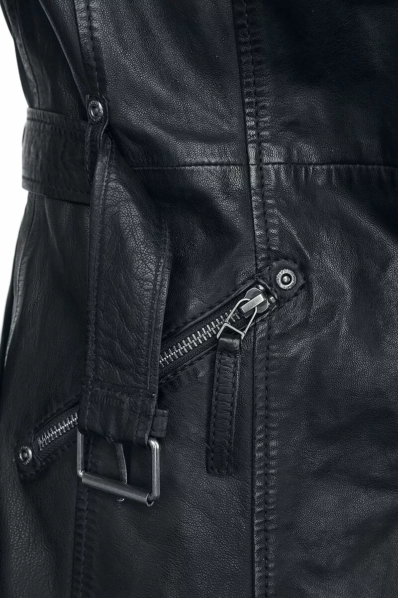 "GWAyleen" Lederen Jas Zwart Van Gipsy - Afbeelding 5