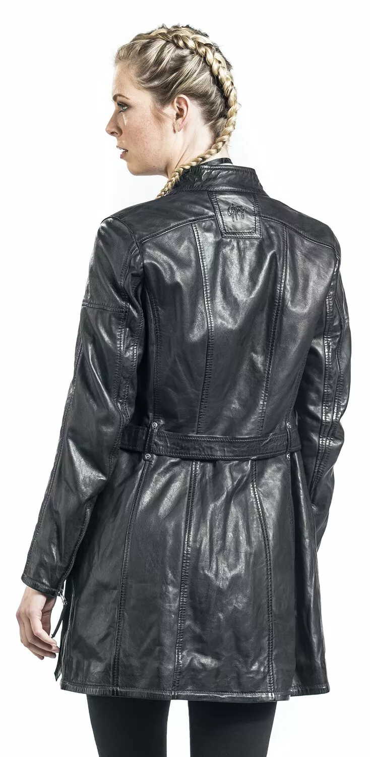 "GWAyleen" Lederen Jas Zwart Van Gipsy - Afbeelding 8