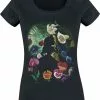 "Black Flower" T-shirt Zwart Van Alice In Wonderland
