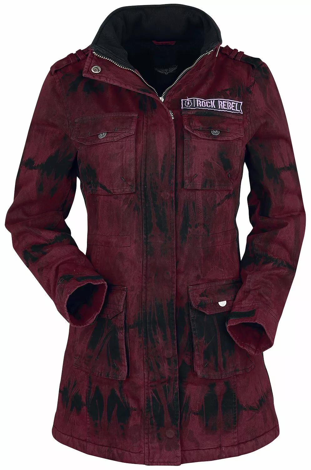 "Ladies Field Jacket" Winterjas Rood Van Rock Rebel By EMP