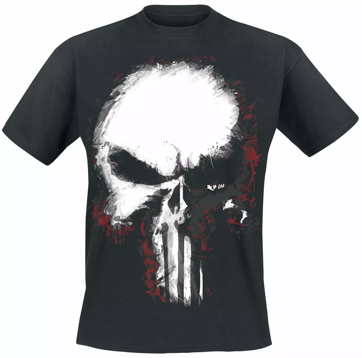 "Shattered Skull" T-shirt Zwart Van The Punisher