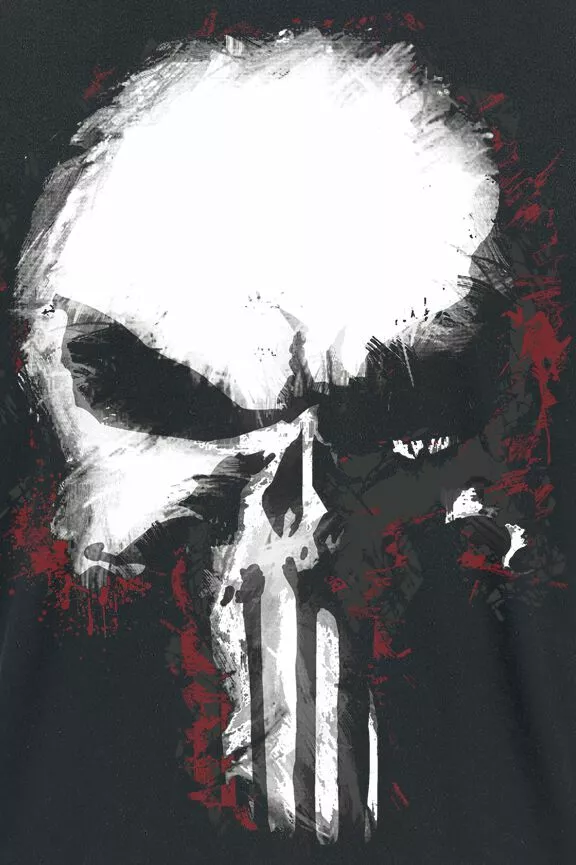 "Shattered Skull" T-shirt Zwart Van The Punisher - Afbeelding 3