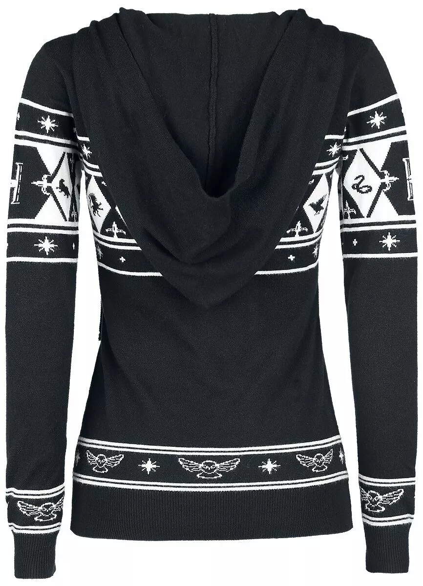 "Hogwarts" Gebreide Trui Zwart-wit Van Harry Potter - Afbeelding 2