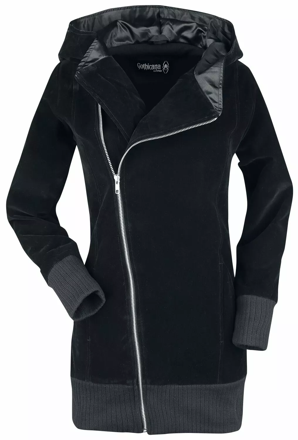 "Zalava" Tussenseizoensjas Zwart Van Gothicana By EMP