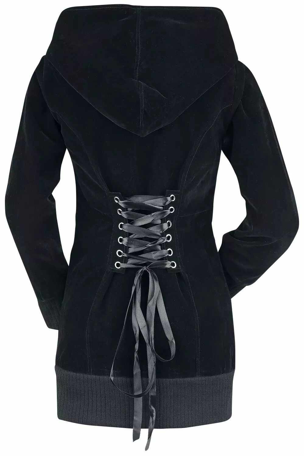 "Zalava" Tussenseizoensjas Zwart Van Gothicana By EMP - Afbeelding 2