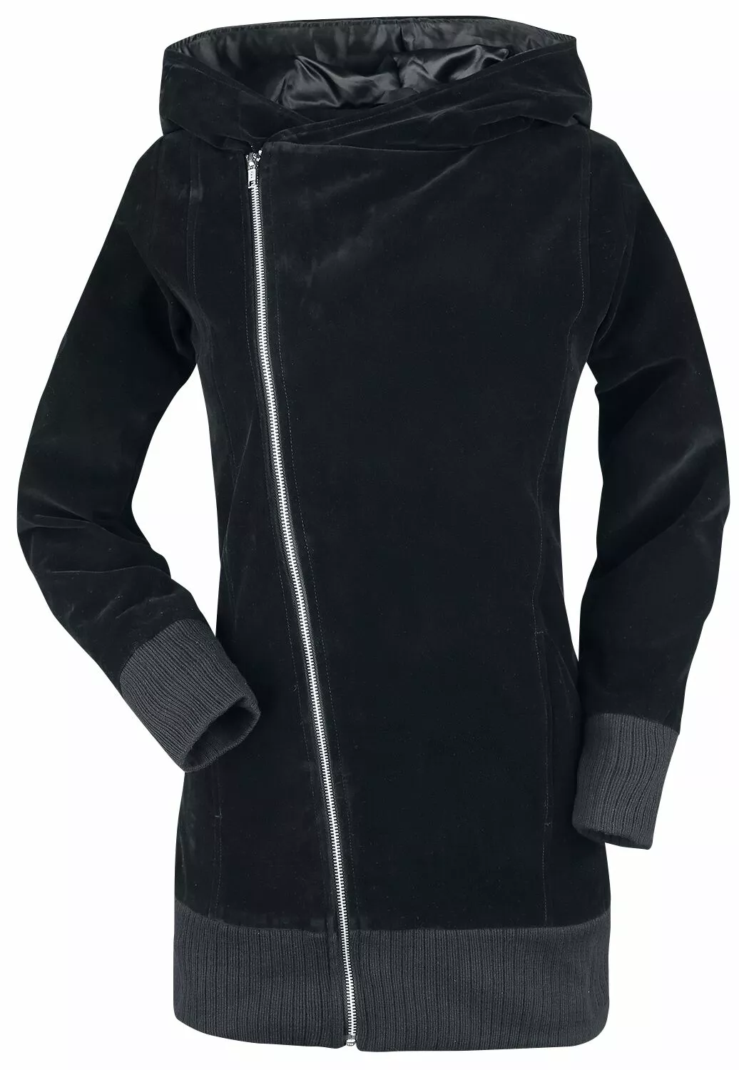 "Zalava" Tussenseizoensjas Zwart Van Gothicana By EMP - Afbeelding 3