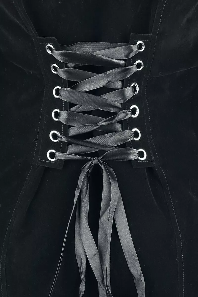 "Zalava" Tussenseizoensjas Zwart Van Gothicana By EMP - Afbeelding 6