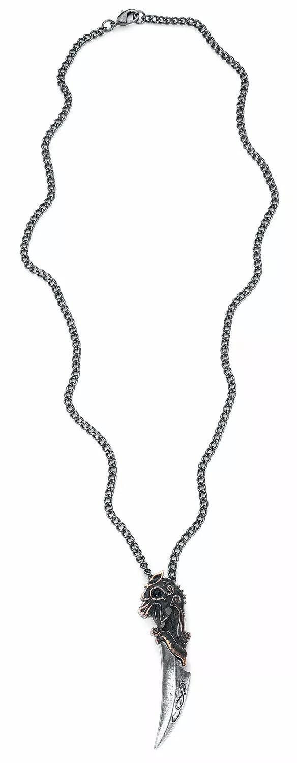 "Einardolk" Halsketting Zilverkleurig Van Alchemy Gothic - Afbeelding 2