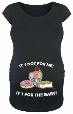 Brandfun Positiekleding "It`s Not For Me! It`s For The Baby!" T-shirt Zwart Van Positiekleding