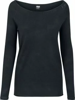 "Ladies Raglan Long Sweater" Sweatshirts Zwart Van Urban Classics