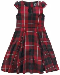 "Red Tartan Tea Kids Dress" Jurk Rood-zwart Van H&R London