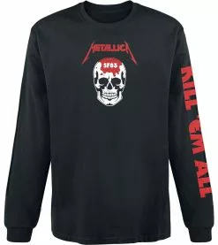 "Kill 'Em All - Skull" Shirt Met Lange Mouwen Zwart Van Metallica