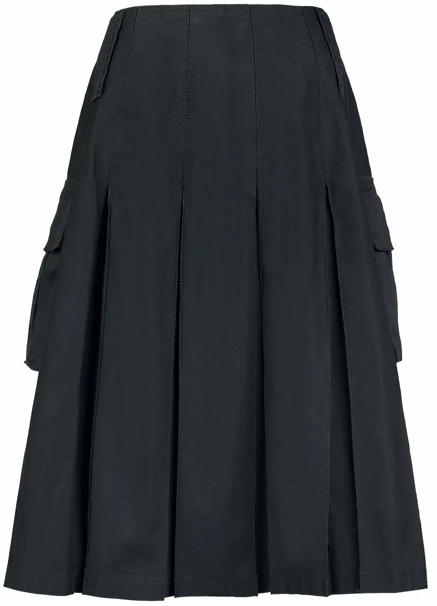 "Kilt" Medium-lengte Rok Zwart Van Brandit - Afbeelding 2