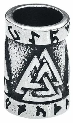 "Wodan Knot" Baardkralen Zilverkleurig Van EtNox