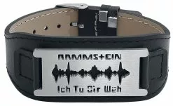 "Scheermes "Ich Tu Dir Weh"" Lederen Armband Zwart Van Rammstein