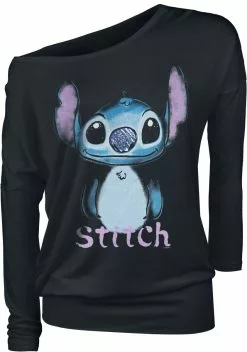 "Graffiti" Shirt Met Lange Mouwen Zwart Van Lilo & Stitch