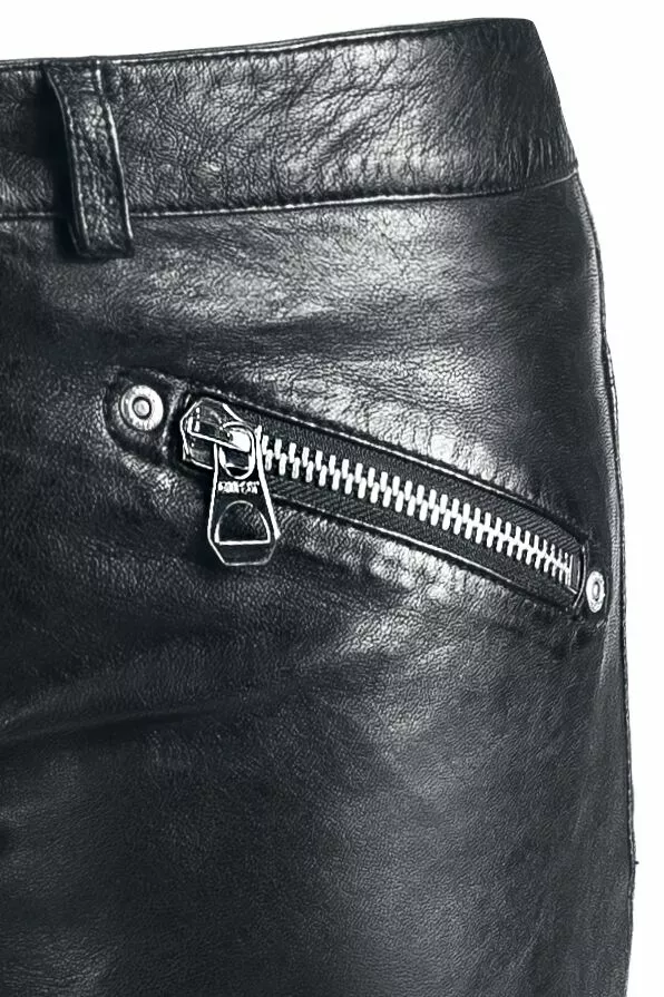 "ZipaTrouser SNVV" Lederen Broeken Zwart Van Gipsy - Afbeelding 3