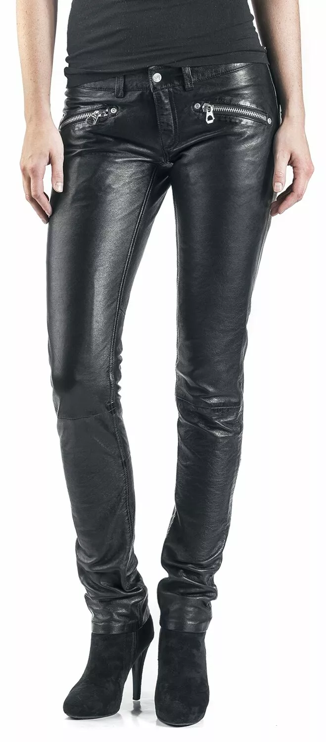 "ZipaTrouser SNVV" Lederen Broeken Zwart Van Gipsy - Afbeelding 4