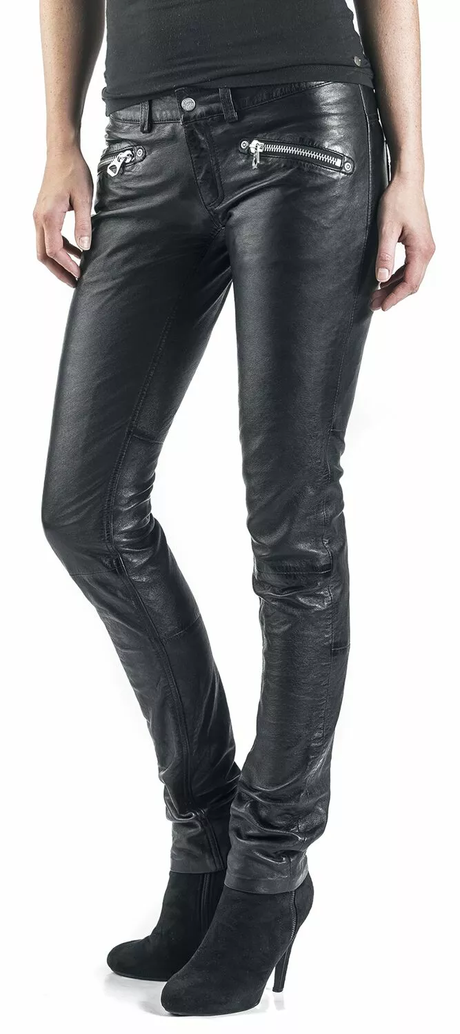 "ZipaTrouser SNVV" Lederen Broeken Zwart Van Gipsy - Afbeelding 5