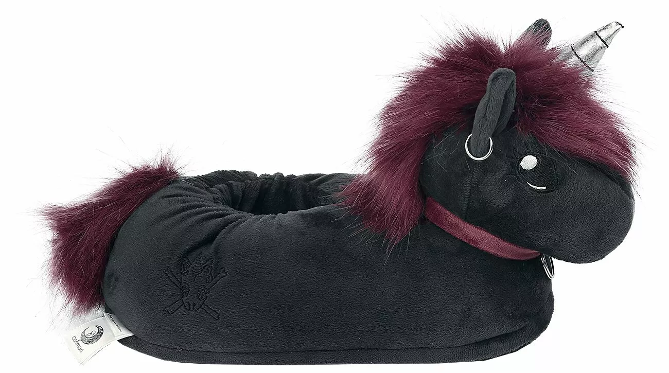 "Ruby The Punk Unicorn" Kinderpantoffels Zwart Van Unicorn - Afbeelding 3