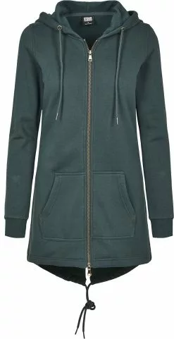 "Ladies Sweat Parka" Vest Met Capuchon Flessengroen Van Urban Classics