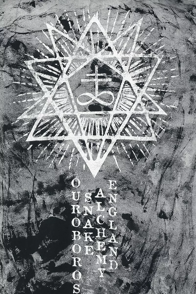 "Ouroboros Snake" T-shirt Zwart Van Alchemy England - Afbeelding 4