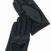 "Black Premium Gloves With Heart Cut-Outs" Handschoenen Zwart Van Black Premium By EMP