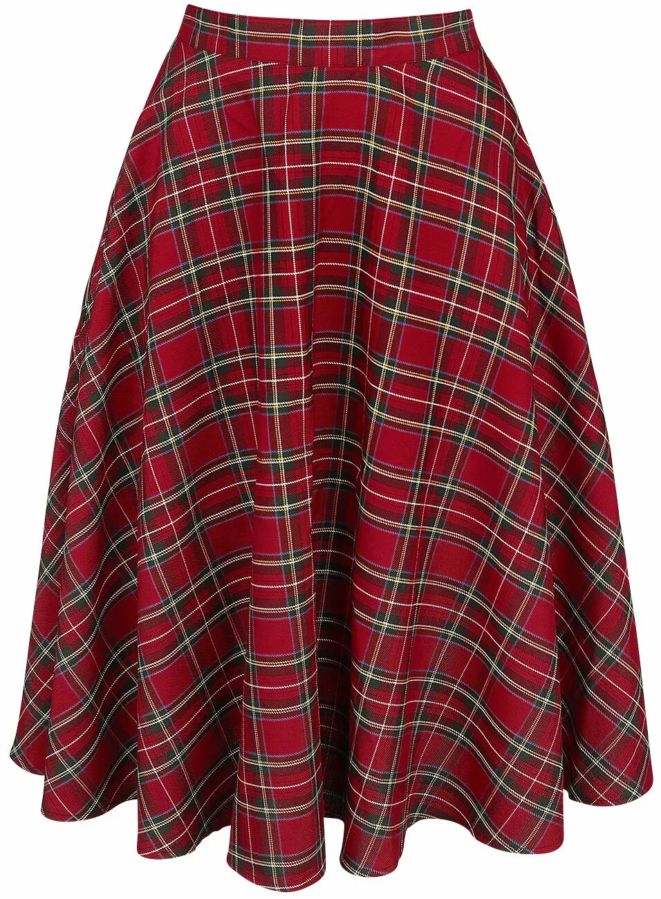 "Irvine Skirt" Medium-lengte Rok Rood Van Hell Bunny
