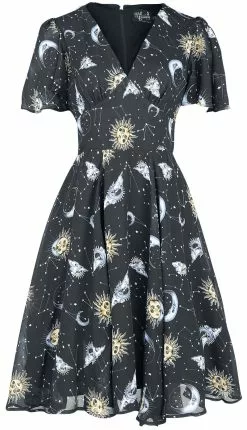 "Solaris Dress" Medium-lengte Jurk Zwart Van Hell Bunny
