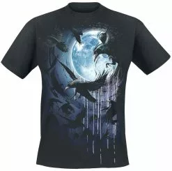 "Crow Moon" T-shirt Zwart Van Spiral